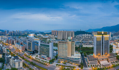 Fototapeta na wymiar Urban scenery of Ningde City, Fujian Province, China