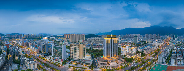 Urban scenery of Ningde City, Fujian Province, China