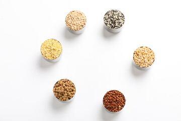 Dry Beans in bowl on white background