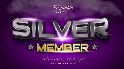 Silver Member Text Effect