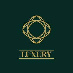 Fototapeta premium Mandala Geometric ornament logo Elegant premium icon vector design