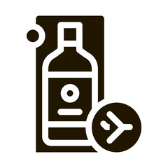 purchased duty free alcohol icon Vector Glyph Illustration