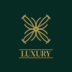 Mandala Geometric ornament logo Elegant premium icon vector design