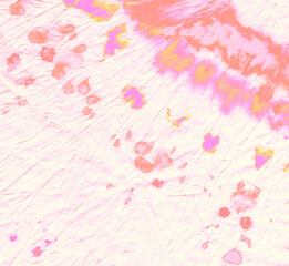  Rose Tie Dye Wash. Tiedye Color Fun Pattern.
