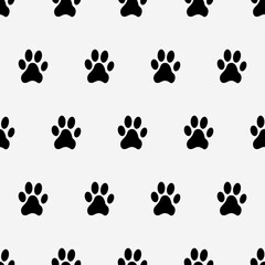 Fototapeta na wymiar Animal Steps Pattern. Black Steps Wallpaper Pattern. Vecor.