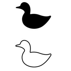 Duck icon vector set. bird illustration sign collection. animal symbol or logo.
