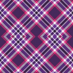 Purple Argyle Plaid Tartan textured Seamless Pattern Design