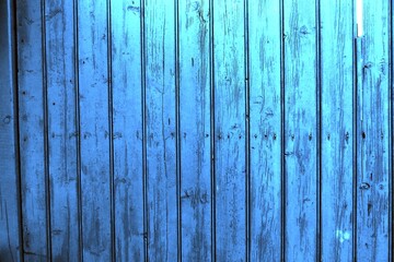 Sfondo staccionata legno vernice azzurra