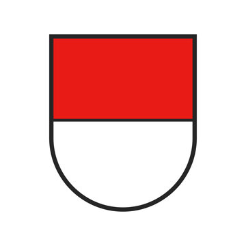 Switzerland, Swiss state canton flag or crest and coat of arms, vector. Solothurn or Soleure Swiss canton heraldic shield sign, Switzerland or Schweiz kanton heraldry symbol, red and white flag
