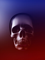 black skull with dark background