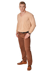 Fototapeta premium handsome young man wearing casual clothing