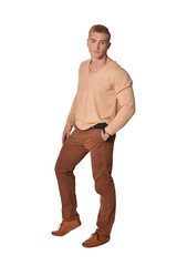 Fototapeta premium handsome young man wearing casual clothing