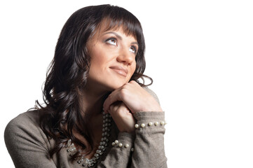 portrait of beautiful young woman posing