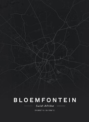 Map of Bloemfontein, South Africa