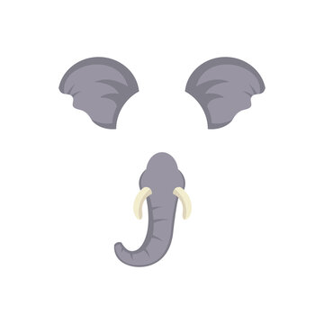 Be the elephant at the party. Mask. Vector illustration isolated on white background