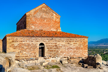 Fototapeta na wymiar View from Uplistsulis Church (built 10th Century) over the Mtkvari Valley, Uplistsikhe, Central Georgia