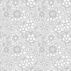 Elegant floral pattern in small hand draw linen grey flowers. Liberty style. Floral seamless background for fashion prints. Vintage print. Seamless vector texture. Spring bouquet.