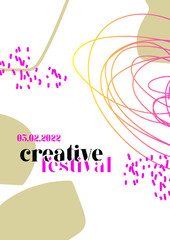 Template with abstract background with splashes