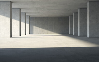 Fototapeta premium Abstract empty, modern concrete interior. 3d rendering