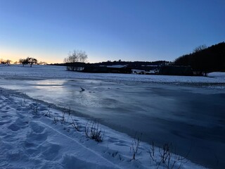 sunrise over the river
