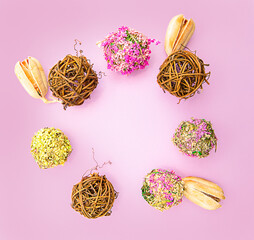 Spring composition of flower balls