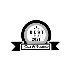 Best seller badge simple logo design. Best selling vector isolated