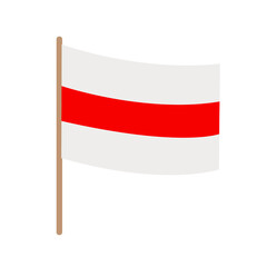 Flag of belarus protest isolated illustration on white background
