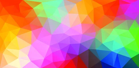 Poster Im Rahmen Flat triangle design. Many color geometric banner for your arts © igor_shmel