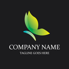 BUTTERFLY LOGO ABSTRACT. BUSINESS LOGO LUXURY