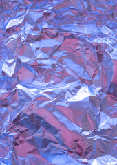 Crumpled foil background and texture