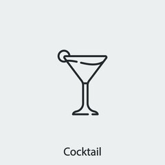 cocktail glass icon vector sign symbol