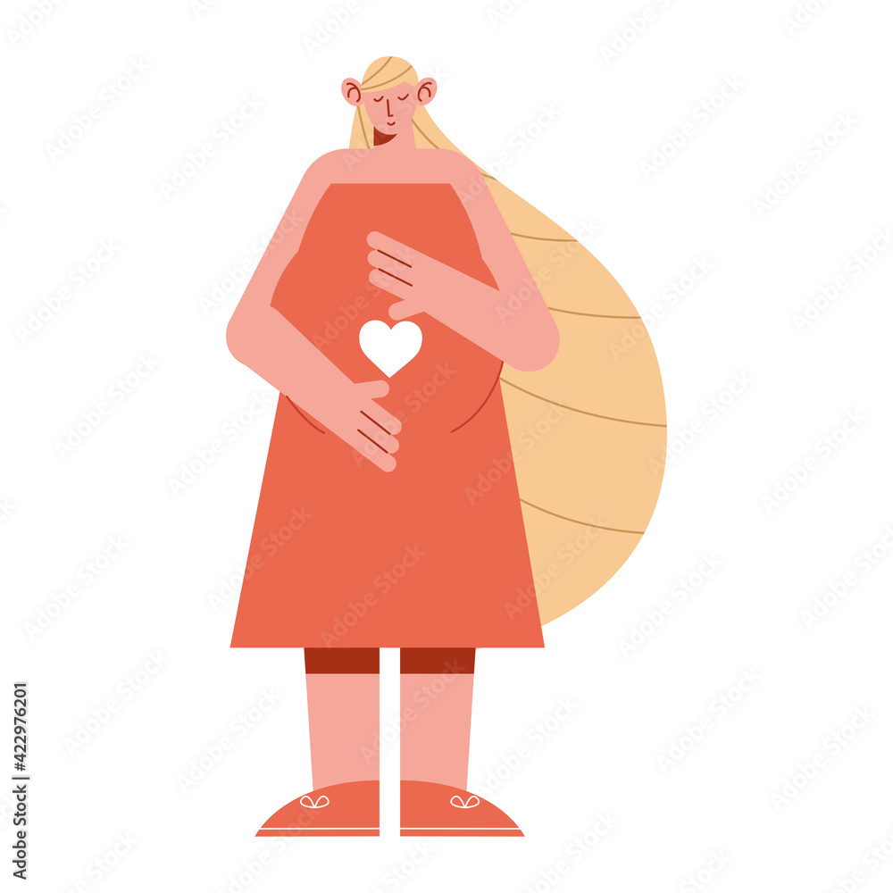 Wall mural pregnancy with heart