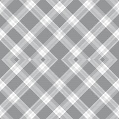 Black and White Argyle Plaid Tartan textured Seamless Pattern Design