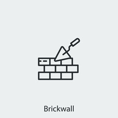 brick wall icon vector sign symbol