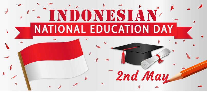 Indonesia National Education Day Banner Poster Flyer for 2nd May Celebration Hari Pendidikan Nasional