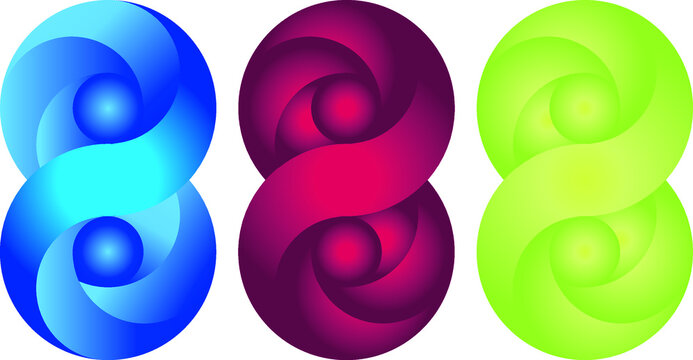 Infinite logo Design 3d  with gradian and set in illustrator