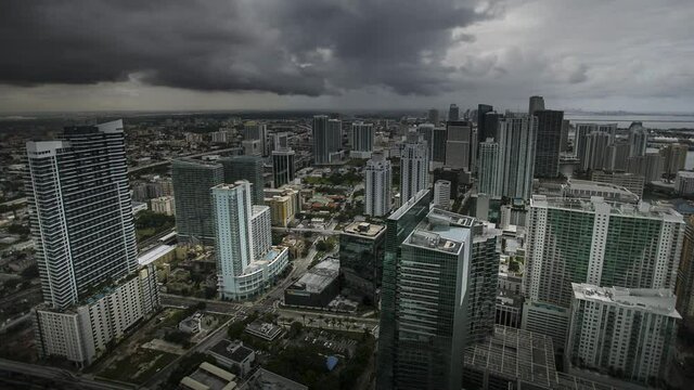 Miami aerial view Timelapse