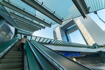 escalator in building