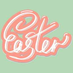 Happy easter lettering illustration. Vector illustration