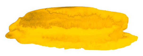 Vibrant yellow watercolor frame - abstract background for design.