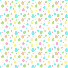 Happy easter pattern, colorful eggs print illustration . Vector illustration