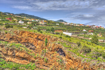 Fototapeta na wymiar Volcanic landscape on La Palma, HDR Image