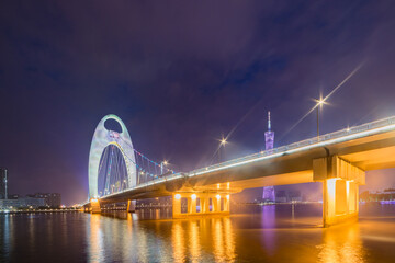 Asia China Guangzhou Liede Bridge scenery