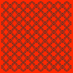 Designers ethno blocks orange silver