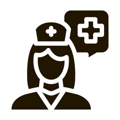 medical nurse icon Vector Glyph Illustration