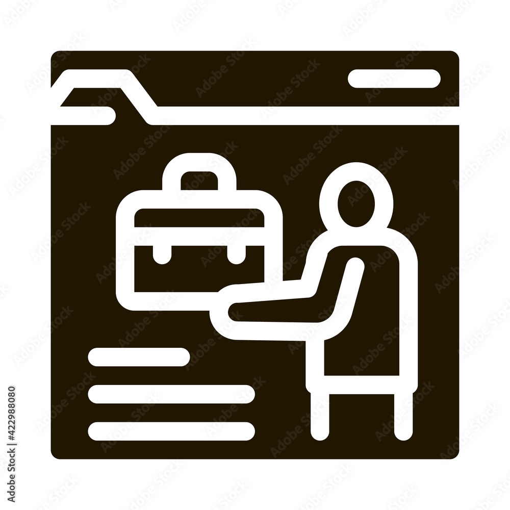 Poster study of human documents icon Vector Glyph Illustration