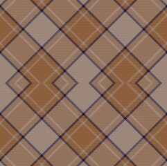 Brown Argyle Plaid Tartan textured Seamless Pattern Design