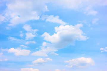 Blue sky with white clouds -  background