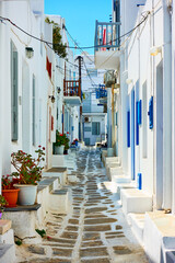 Typical street in Mykonos