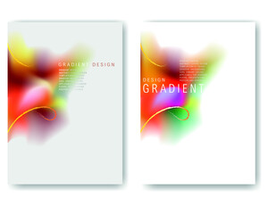 Set of abstract covers design templates with trendy gradient background. Cool vibrant colors. Applicable for banners, flyers, presentations, posters and reports. Eps10 Vector illustration